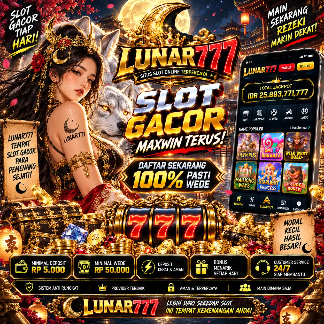 LUNAR777: Link Game Online Hari Ini dengan Koleksi Slot777 Pilihan